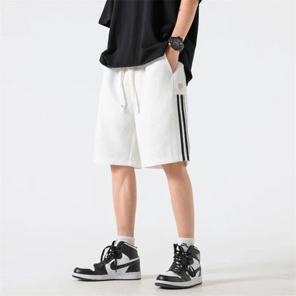 Bonsir Beach Shorts Men Summer Solid Casual Short Men Loose Drawstring Hip Hop Korean Shorts Men Streetwear Shorts Men Joggers