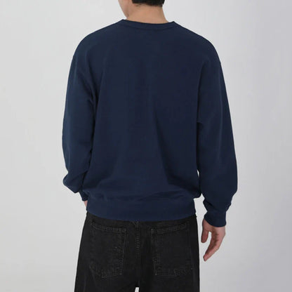 sanyamk  -  Niche Style Men's T-shirts Round Collar Button Loose Solid Color Pullover Male Casual Tops New Simple Autumn 2024 9C6618