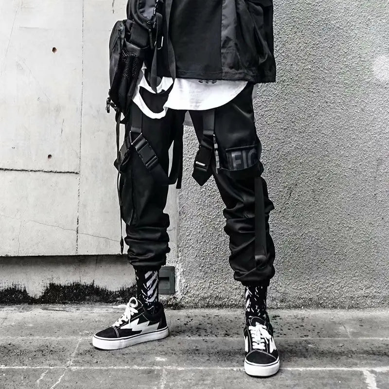 Bonsir Fashion Chic Men Cargo Pants Streetwear Joggers High Street Techwear Man's Casual Trousers Japanese Hip Hop Punk Harem Pants