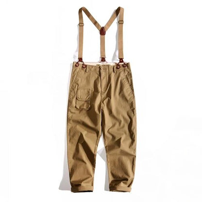 Bonsir Men's New Fashion Casual Overalls Removable High Quality Cargo Pants Loose Streetwear Long Straight Trousers Male T107