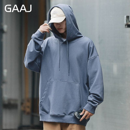 sanyamk Cotton Hoodies Sweatshirt Men,Spring Autumn Fashion Loose Hoodie,Korean Brand Plain Hood Clothing,Y2K Woman Oversized Streetwear