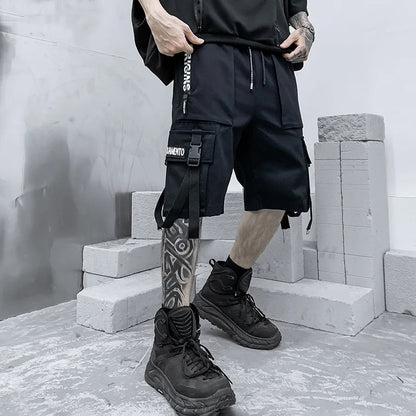 sanyamk Summer Shorts Men Harajuku Streetwear Casual Man's Cargo Shorts Fashion Techwear Japanese Korea Hip Hop y2k Punk Male Clothing