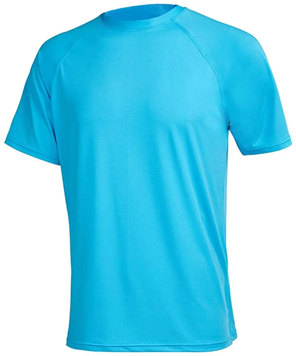 sanyamk Summer Men Large Size UPF 50+ T-Shirts Beach Sports Surf Shirt Short Sleeve Quick Dry Breathable Sportswear Outdoor Swimming Top