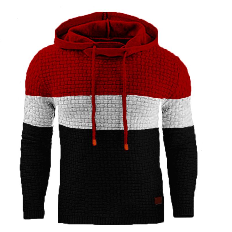 Bonsir Autumn Winter New Men's Jacquard Sweater Long Sleeve Hoodie Sweatshirt Jacket