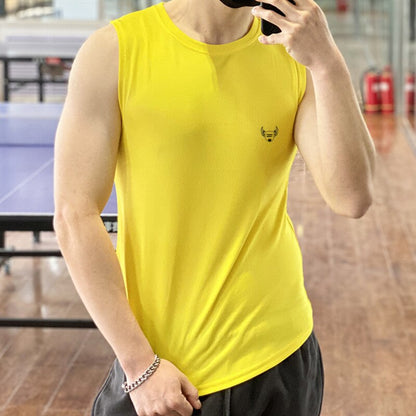 sanyamk 2022 NEW Men Sleeveless Sports Vest Summer Breathable quick-drying Gyms shir Male Bodybuilding Undershirt mesh Fitness Tank Tops