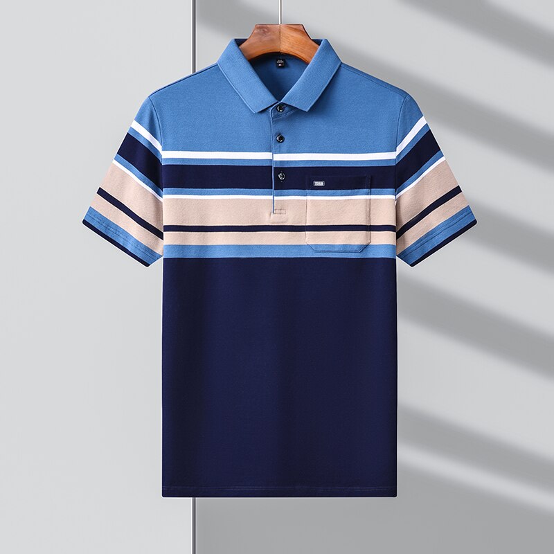 sanyamk Top Grade 95% Cotton New Summer Brand Designer Polo Shirt Men Regular Design Stripped Short Sleeve Casual Fashions Men Clothes