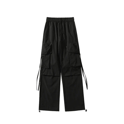 Bonsir Men Black Cargo Pants Joggers Hip Hop Unisex Trousers Streetwear Plus Size Pockets Oversize Sweatpants