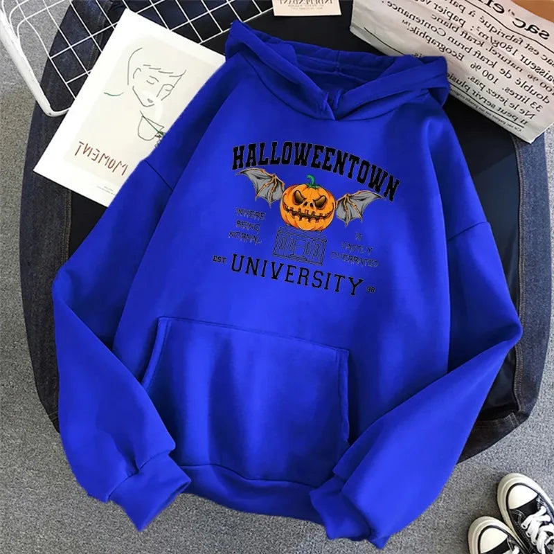 sanyamk Halloween Town Pumpkin Party Hoodies Male Loose Casual Pullovers Comfortable Fashion Autumn Winter Sweatshirts Fleece Men Hoodie