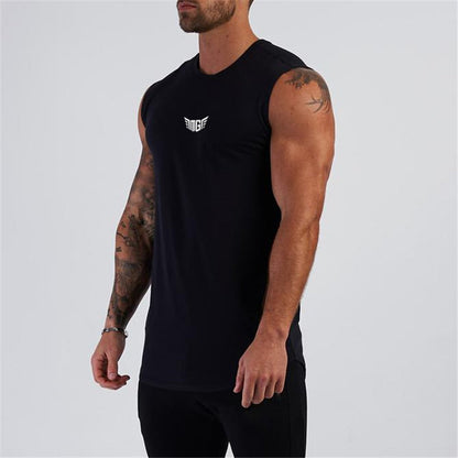 sanyamk Summer Compression Gym Tank Top Men Cotton Bodybuilding Fitness Sleeveless T Shirt Workout Clothing Mens Sportswear Muscle Vests