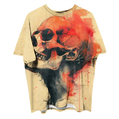 sanyamk Fashion Halloween Party Terrifying Graphics T-shirts For Men Summer Casual 3D Printed Round Neck Street Short Sleeve Tees Tops