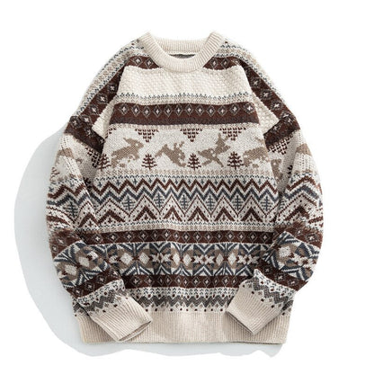 sanyamk Gypsy Men's Knitted Sweater Vintage Men Top Pullovers Sweaters and Jumpers Male Winter Warm Streetwear Men Clothes