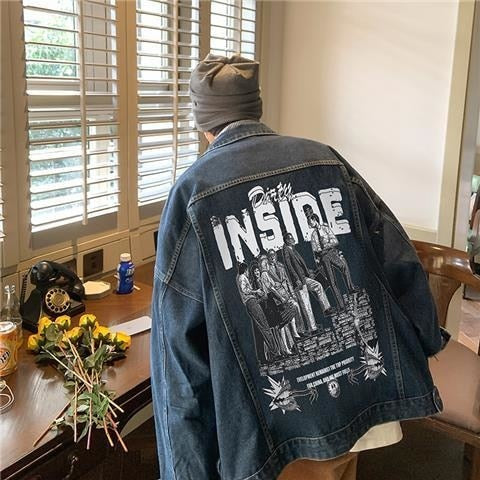 sanyamk Hip Hop West Coast Oversize Denim Jacket Men Spring Autumn American High Street Jeans Coat Y2k Harajuku Streetwear Outerwear