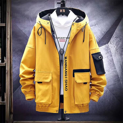 sanyamk New Jackets Men Fashion Hip Hop Windbreaker Coats Casual Jacket Men Cargo Bomber Mens Jackets Coats Outwear Streetwear C13