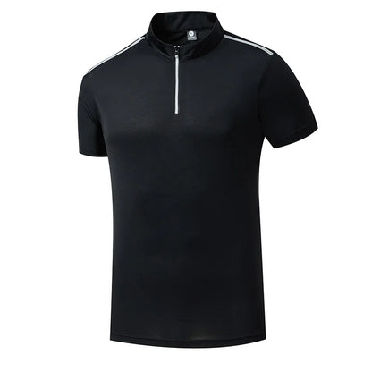 sanyamk Summer New Ice Silk Cool Nylon Ultra-Slip Polo Shirt With High Quality Casual Trend Thin Fashion Short-Sleeved T-Shirt