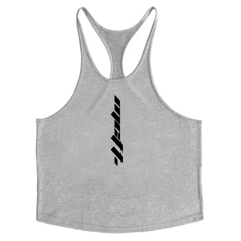 sanyamk Mens Gym Clothing Bodybuilding Tank Tops Fitness Training Sleeveless Shirt Cotton Muscle Running Vest Casual Sports Singlets