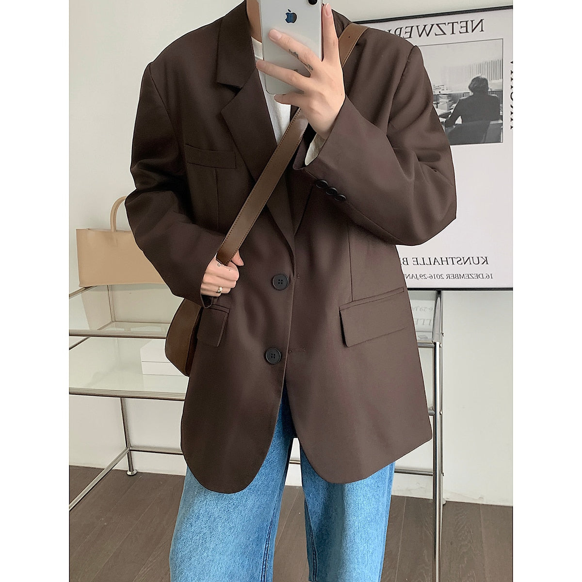 sanyamk Stylish New Autumn Winter Men Blazer High Quality Leisure Style Loose Male All-match Simple Chic Casual Single Breasted Suits