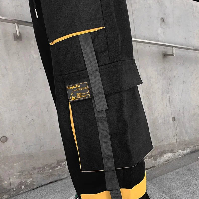 sanyamk Techwear Cargo Pants Men Harajuku Cargo Trousers Male Hip Hop  Loose Casual Streetwear Japanese Men Clothing Patchwork