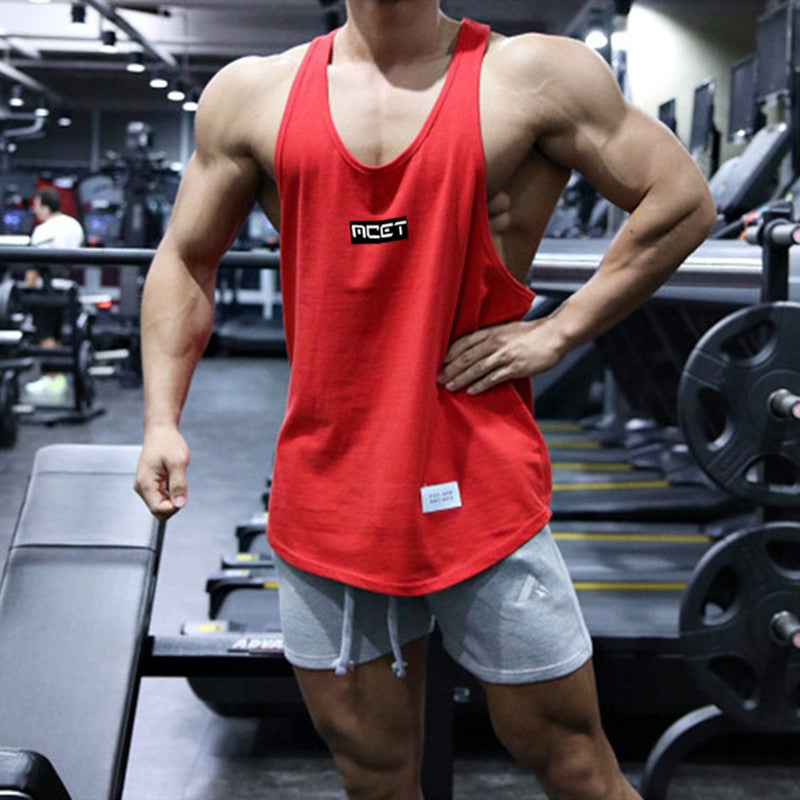 sanyamk Gym Tank Top Men Fitness Bodybuilding Workout cotton Sleeveless shirt Summer Sports Undershirt Running men vest