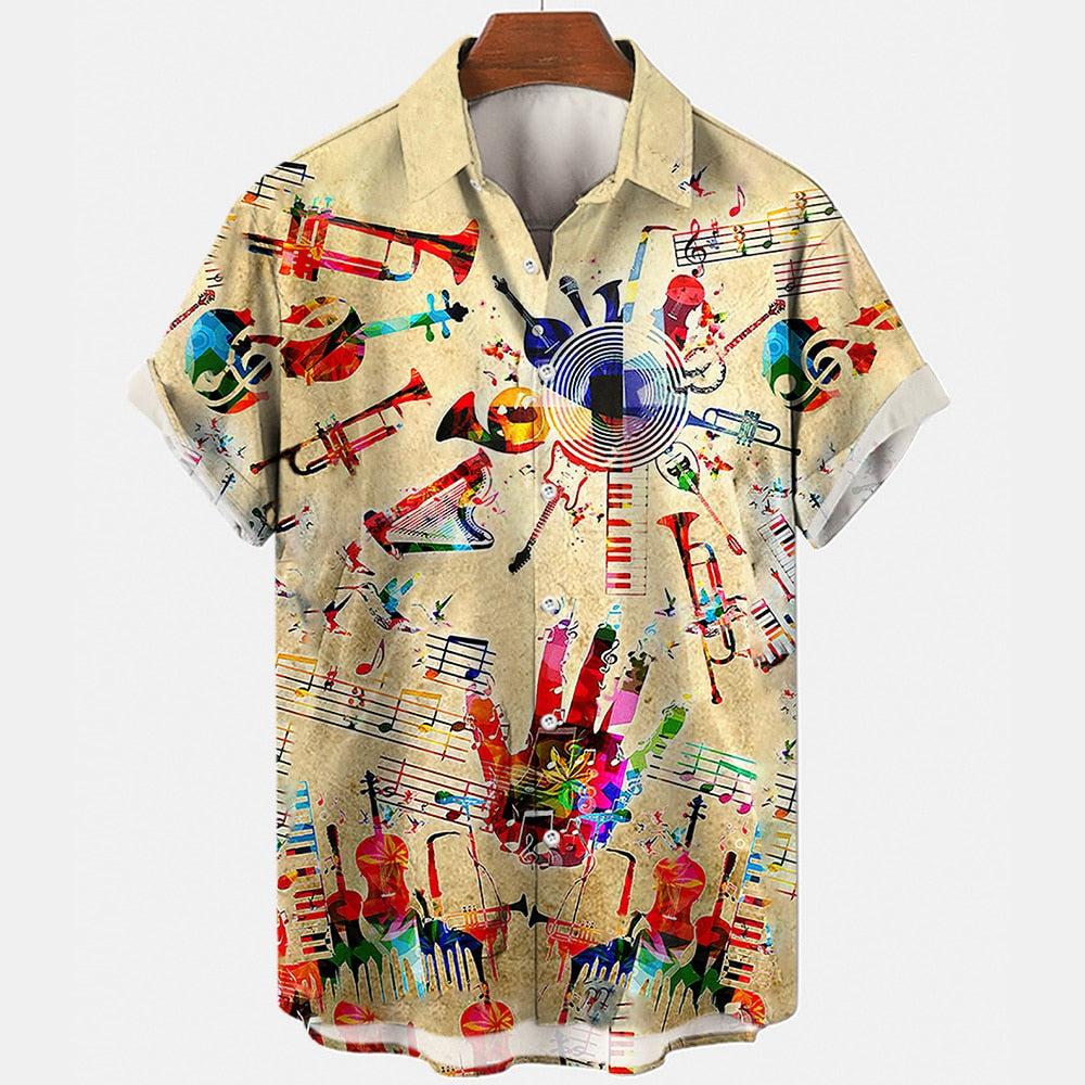 sanyamk Hawaiian Vintage Men's Shirts New Leisure Fashion Summer Holiday Beach Men Manga Street Style Social Clothing Verano Shirt S-5XL