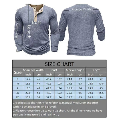 Bonsir Spring Autumn Men’s Long Sleeve T-shirt Fashion Henry Collar Tops Tees Men Solid Casual Streetwear High Quality Tshirt For Man