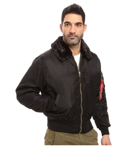 Bonsir Winter B15 American Retro Bomber Jacket Fur collar Cotton Padded Military Tactical Flight Jacket Male