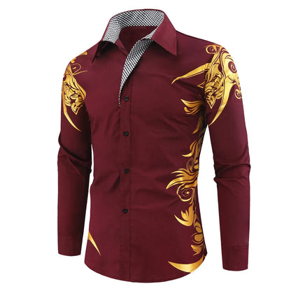 sanyamk Ptint Shirt for Men 2024 New Arrival Fashion Menswear