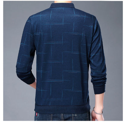 sanyamk 2022 New Fashion Designer Brand Turn Down Collar Man Polo Shirt Men Casual Plaid Spandex Long Sleeve Tops Fall Men Clothing