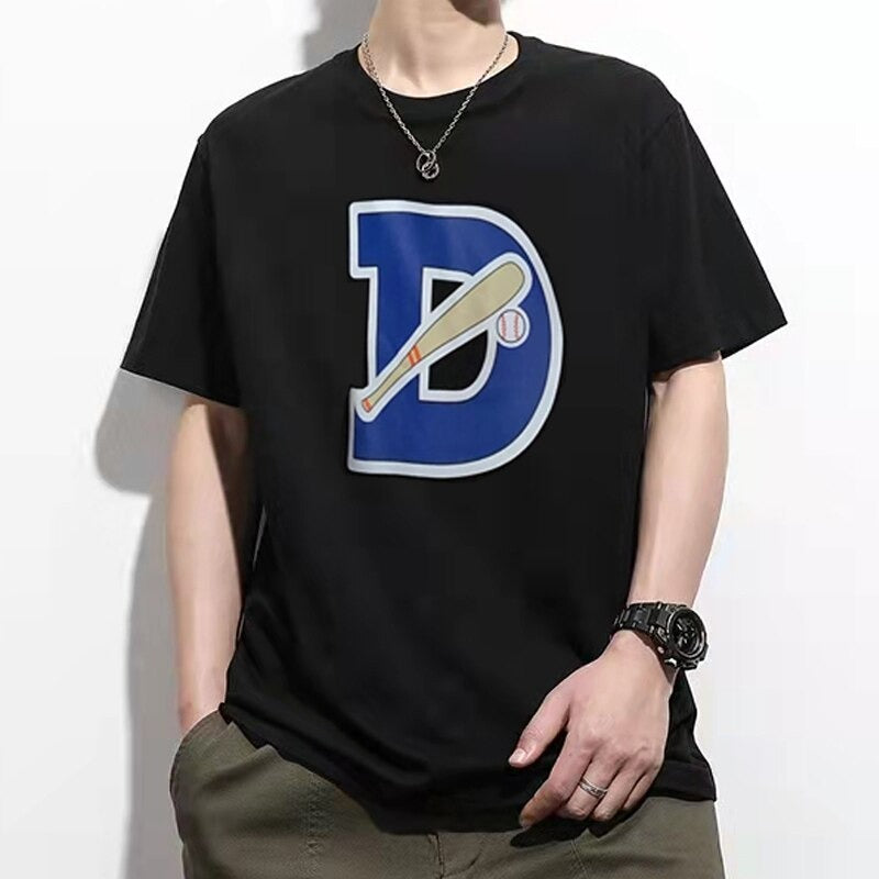 sanyamk 2022 New Arrival Top Fashion Short Sleeve Summer Brand Large Design Youth Cotton Casual O-neck Print Tshirt Homme