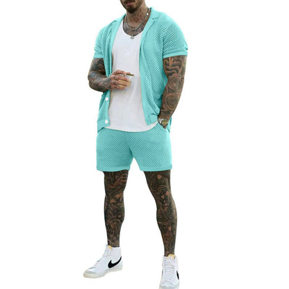 sanyamk Summer Tracksuit Men Sets Casual Men Set 2 Pieces Man Short Sleeve T-shirt Solid Sports Shorts Joggers Sets Men Clothing