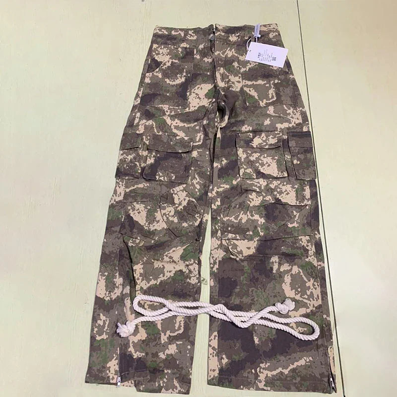 Bonsir Camouflage Cargo Pants Men Oversize Camo Trousers Male Loose Casual Vintage Streetwear Hip Hop Safari Style