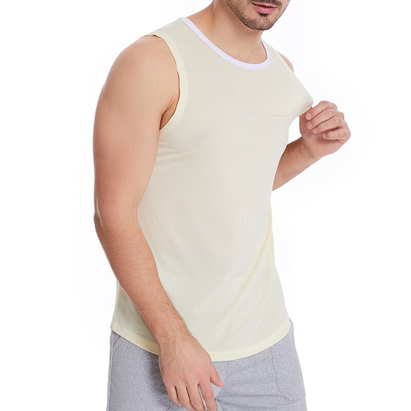 sanyamk 2022 NEW Summer Gym Tank Tops Men Fitness Vest Bodybuilding sleeveless shirt Male quick-drying Sports Undershirt Running Vest