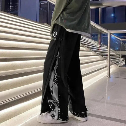 sanyamk Solid Long Pants Men's Fashion Casual Pants Man Spring Summer Fall Loose Pleated Suit Pants Original Trendy Design LGBT Clothing