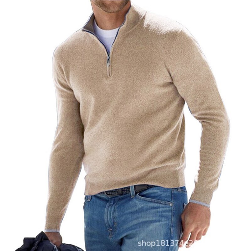 sanyamk Large Size Base Shirt Spring Autumn European American Hot Selling Long Sleeved Cashmere Sweater Clothes Men's Quality Pullover