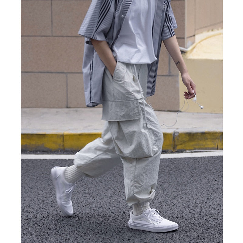 Bonsir Privathinker Spring Summer 2023 Men's Cargo Pants Large Pockets Fashion High Street Trousers Man Hip Hip Male Wide Leg Pants