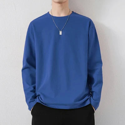 sanyamk  -   Spring Summer Men Basic Solid Color T-Shirts Mens  Slim Fit Soft Tops Tees Male Oversized Plain TShirts M-5XL