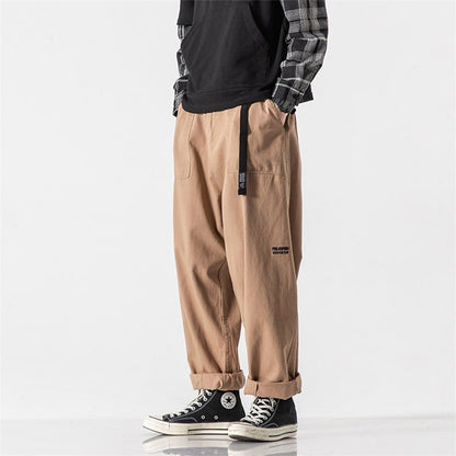 sanyamk Mens Cargo Pants New Loose Joggers Hip Hop Japanese Streetwear Vintage Trousers Jogging Khaki Retro Casual Pants for Men