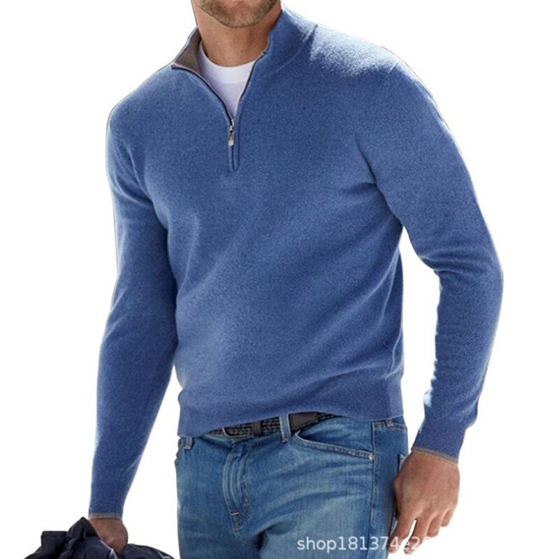 sanyamk Large Size Base Shirt Spring Autumn European American Hot Selling Long Sleeved Cashmere Sweater Clothes Men's Quality Pullover