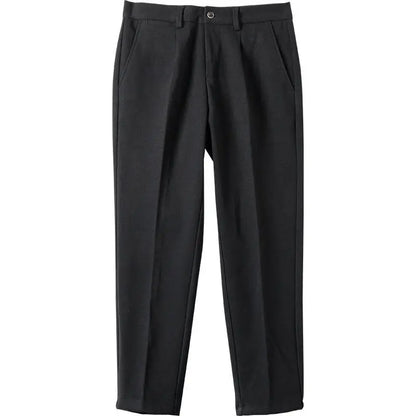 sanyamk Autumn Woolen Suit Pants Korean Style Woolen Dress Pants for Male Office Formal Wedding Business Casual Men Pants L44