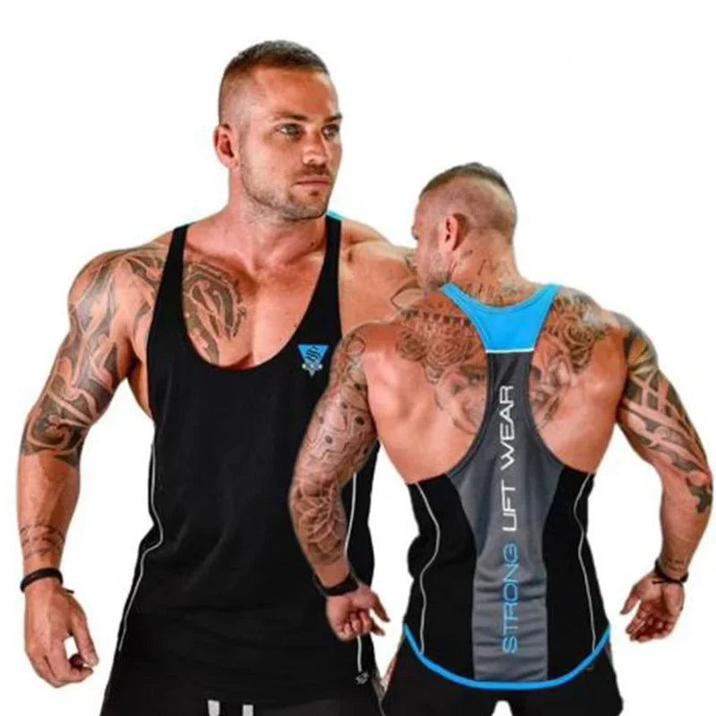 sanyamk Mens Bodybuilding Tank top Gyms Fitness sleeveless shirt New Male Cotton clothing Fashion Singlet vest Undershirt vest for men