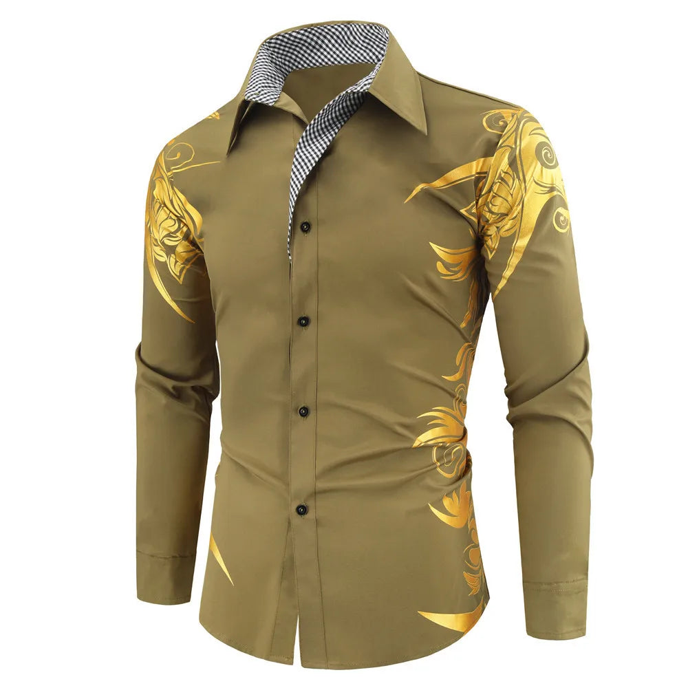 sanyamk Ptint Shirt for Men 2024 New Arrival Fashion Menswear