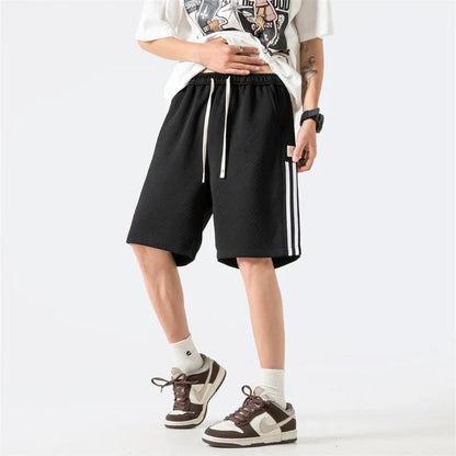 Bonsir Beach Shorts Men Summer Solid Casual Short Men Loose Drawstring Hip Hop Korean Shorts Men Streetwear Shorts Men Joggers