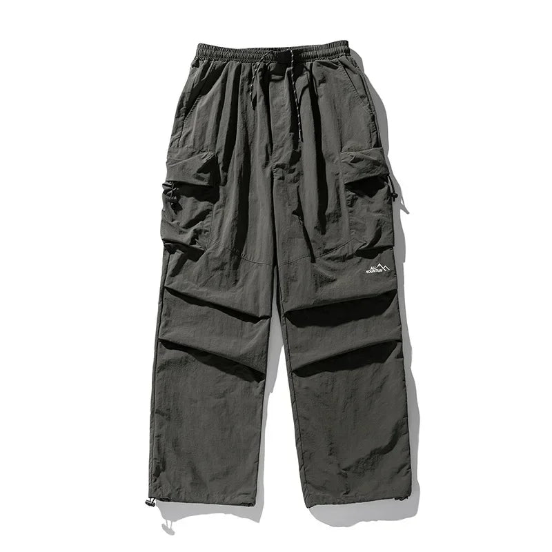 sanyamk Parachute Cargo Pants Men Oversize Outdoor Casual Trousers Male Waterproof Pants Man Japanese Streetwear Hip Hop