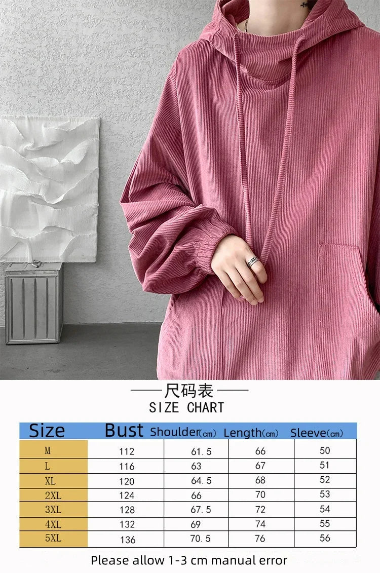 sanyamk  -  Autumn Stand Collar Hoodies Sweatshirts Men Woman Fashion Pink Black Khaki Hip Hop Hoody Male Brand Casual Loose Tops