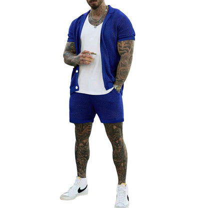 sanyamk Summer Tracksuit Men Sets Casual Men Set 2 Pieces Man Short Sleeve T-shirt Solid Sports Shorts Joggers Sets Men Clothing