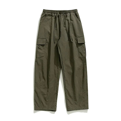 Bonsir Green Cargo Pants for Men Parachute Khaki Cargo Trousers Male Streetwear Hip Hop Loose Casual Oversize Spring Summer