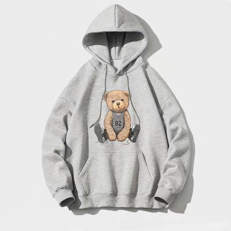 Bonsir Limited New Fun Hoodie Fashion Street Bear Print Graphic Simple Harajuku Hip Hop Casual Style Cotton Men's Hoodies Sweatshirts