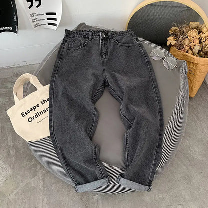 Bonsir Spring and Autumn New Fashion Trend Retro Jeans Men's Casual Elastic Comfortable High-Quality Large Size Trousers G101