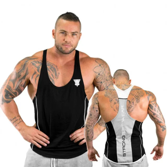 sanyamk Mens Bodybuilding Tank top Gyms Fitness sleeveless shirt 2024 New Male Cotton clothing Fashion Singlet vest Undershirt