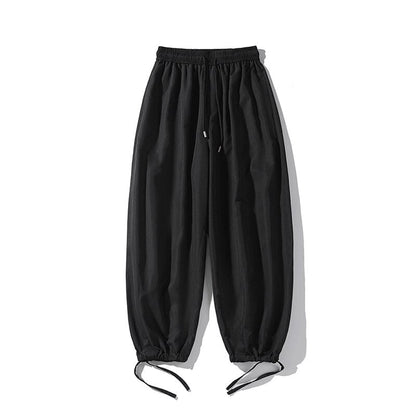 Bonsir Summer Oversized Casual Pants Men Fashion Loose Wide Leg Pants Mens Japanese Streetwear Hip Hop Straight Pants Mens Trousers