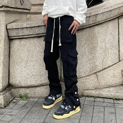 Bonsir Fashion Chic Men Cargo Pants Streetwear Joggers High Street Techwear Man's Casual Trousers Japanese Hip Hop Punk Harem Pants